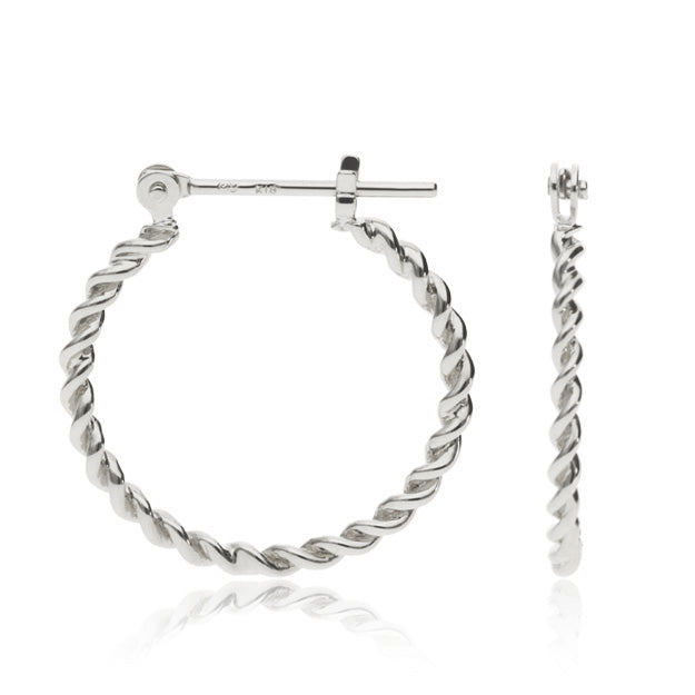 K18/Pt「ケイティ フープ」ピアス｜【オレフィーチェ】Orefice