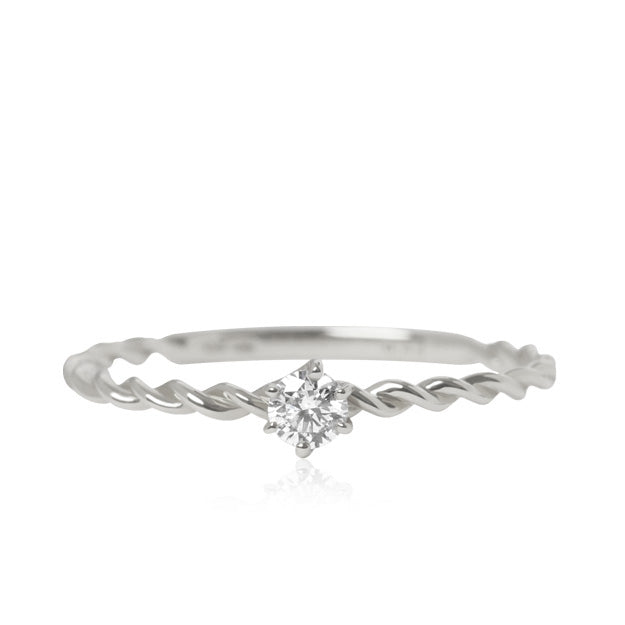 K18/Pt「0.08ctアネリ」リング｜【オレフィーチェ】Orefice