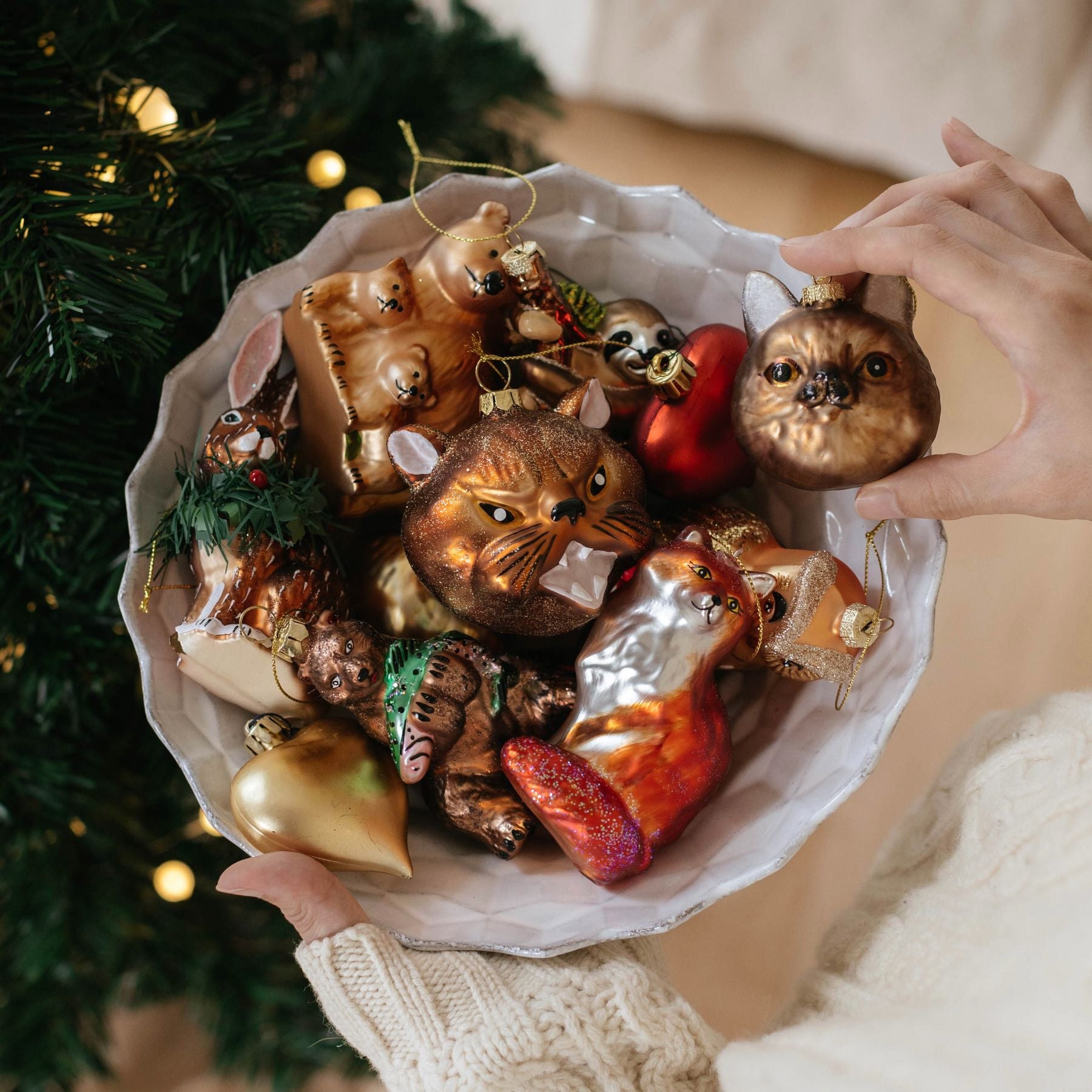 アニマル・ガラスオーナメント｜ガーランド・オーナメント｜オルネ ド