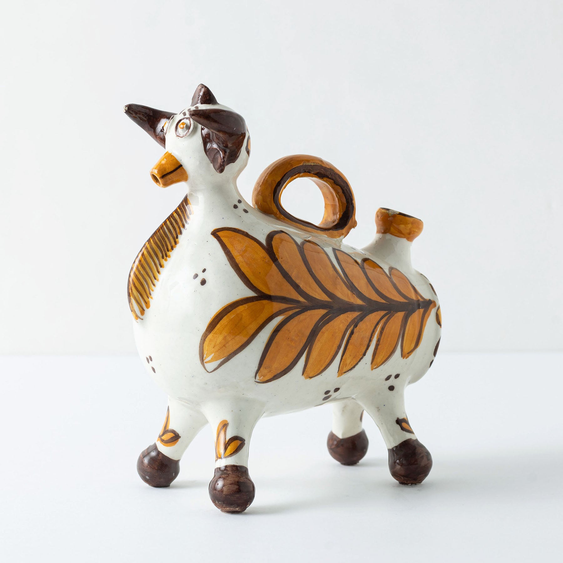 ARTESANIA SAN JOSE 陶器オブジェ（牛の水差し）｜オブジェ