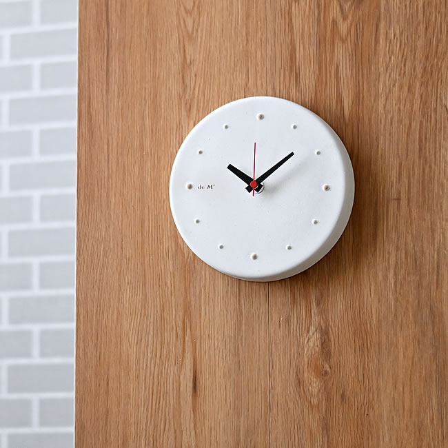 陶器の時計 白化粧 | ゼネラルストア オルネ