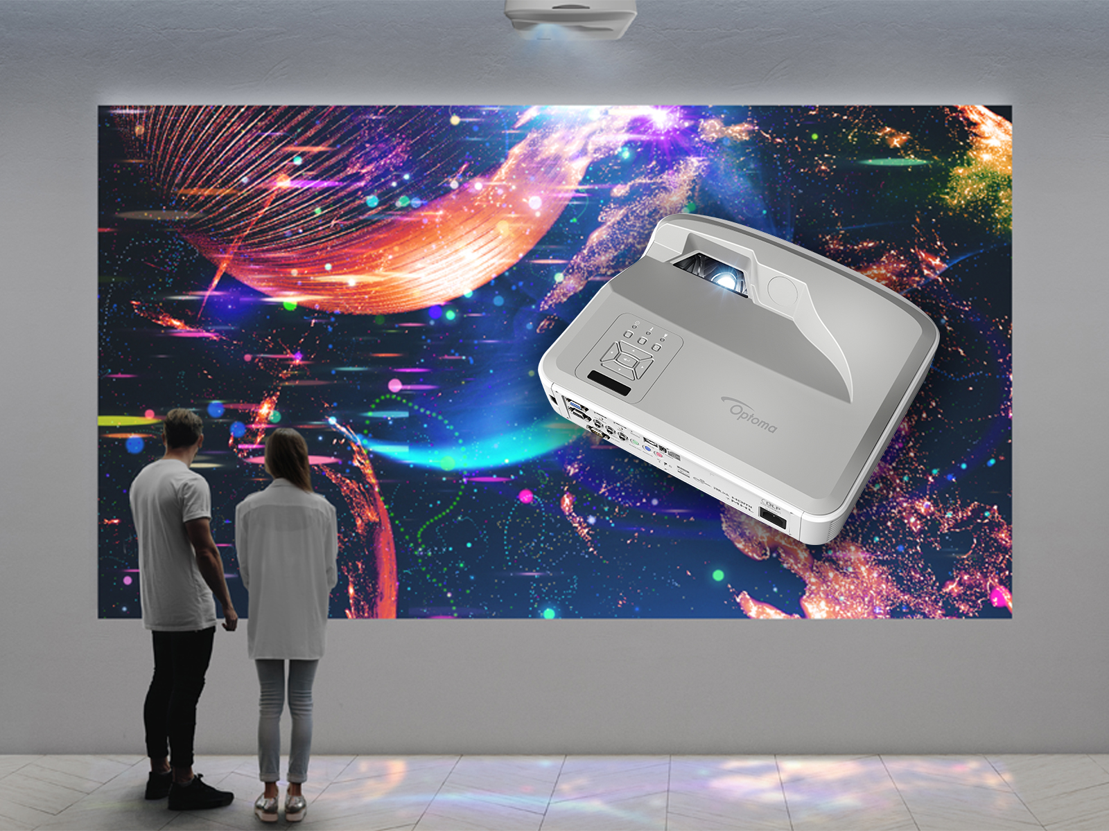 Optomaの超短焦点プロジェクター日本導入モデルとして最大投写サイズ