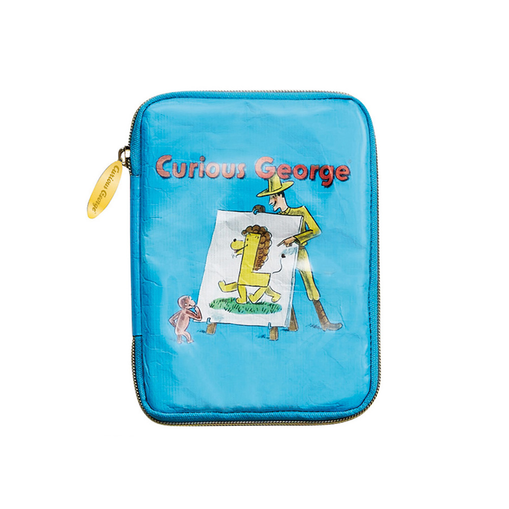 おさるのジョージ タブレットケース アルファベット絵本 - おさるの