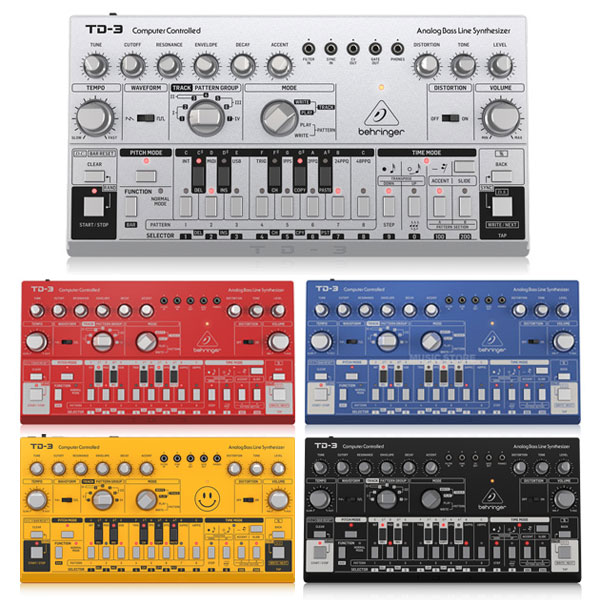 BEHRINGERからパワフルなベースシンセサイザーTD-3が誕生いたしました！
