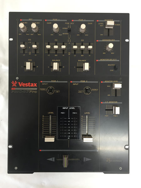 中古品】Vestax/DJミキサー/Pmc07Proブラック☆イノフェーダー付き -DJ