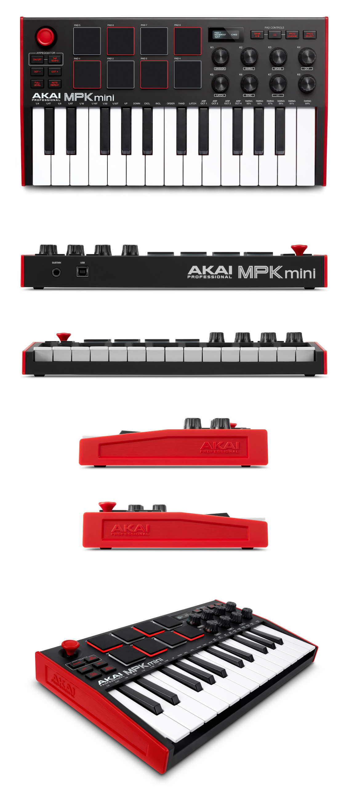 中古美品】AKAI professionalのMIDIコントローラー、MPK Mini MK3 のご