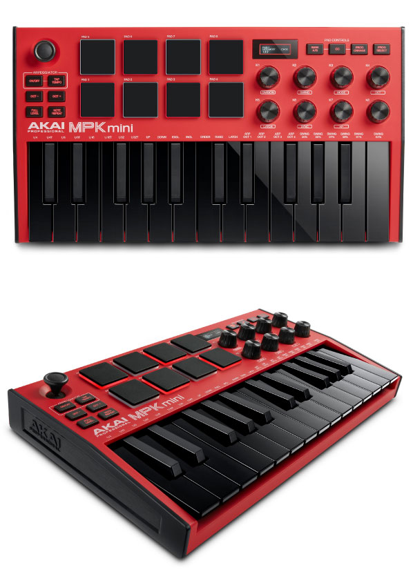 限定レッドカラー！】AKAI professionalのMIDIコントローラー、MPK