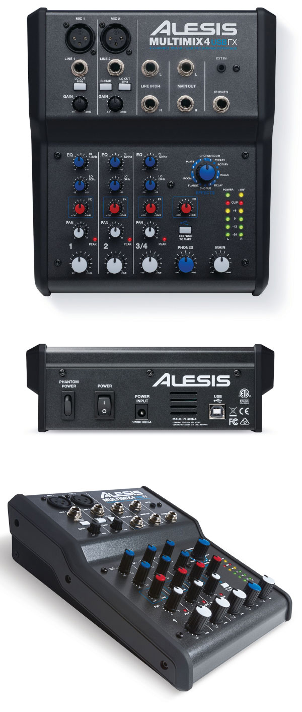 ALESIS/PAミキサー/MULTIMIX 4 USB FX -DJ機材アナログレコード専門店