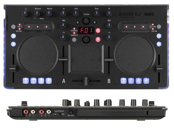 KORGのPCDJコントローラーKAOSS DJの紹介ページです。