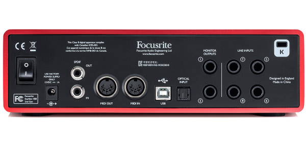 Focusrite/オーディオインターフェイス/Scarlett 18i8 G2☆Ableton