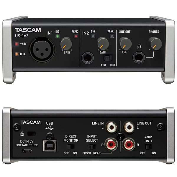 TASCAMのCubaseが同伴された高音質オーディオインターフェイスUS-1x2