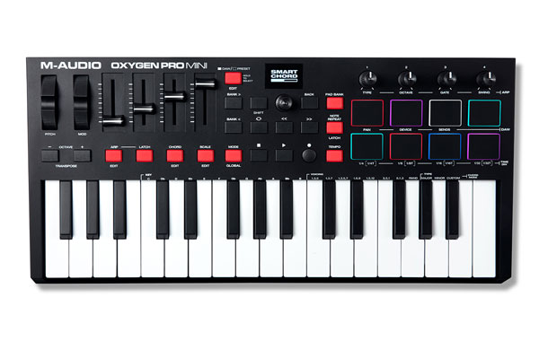 M-AUDIOのMIDIキーボードOxygen Pro Miniのご紹介です。