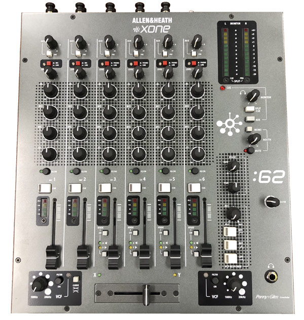 中古品】ALLEN & HEATH/DJミキサー/XONE:62☆専用フライトケース付き