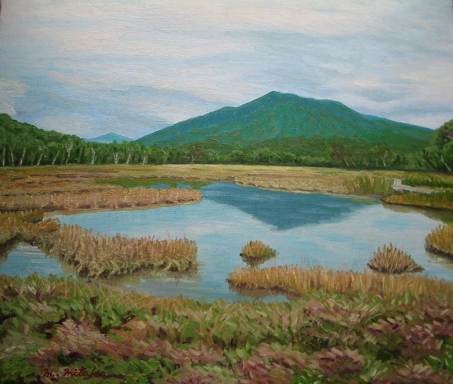 oz2-1051 まーくん「池塘と燧ヶ岳」 | 第1展示室 | 尾瀬アートWeb展