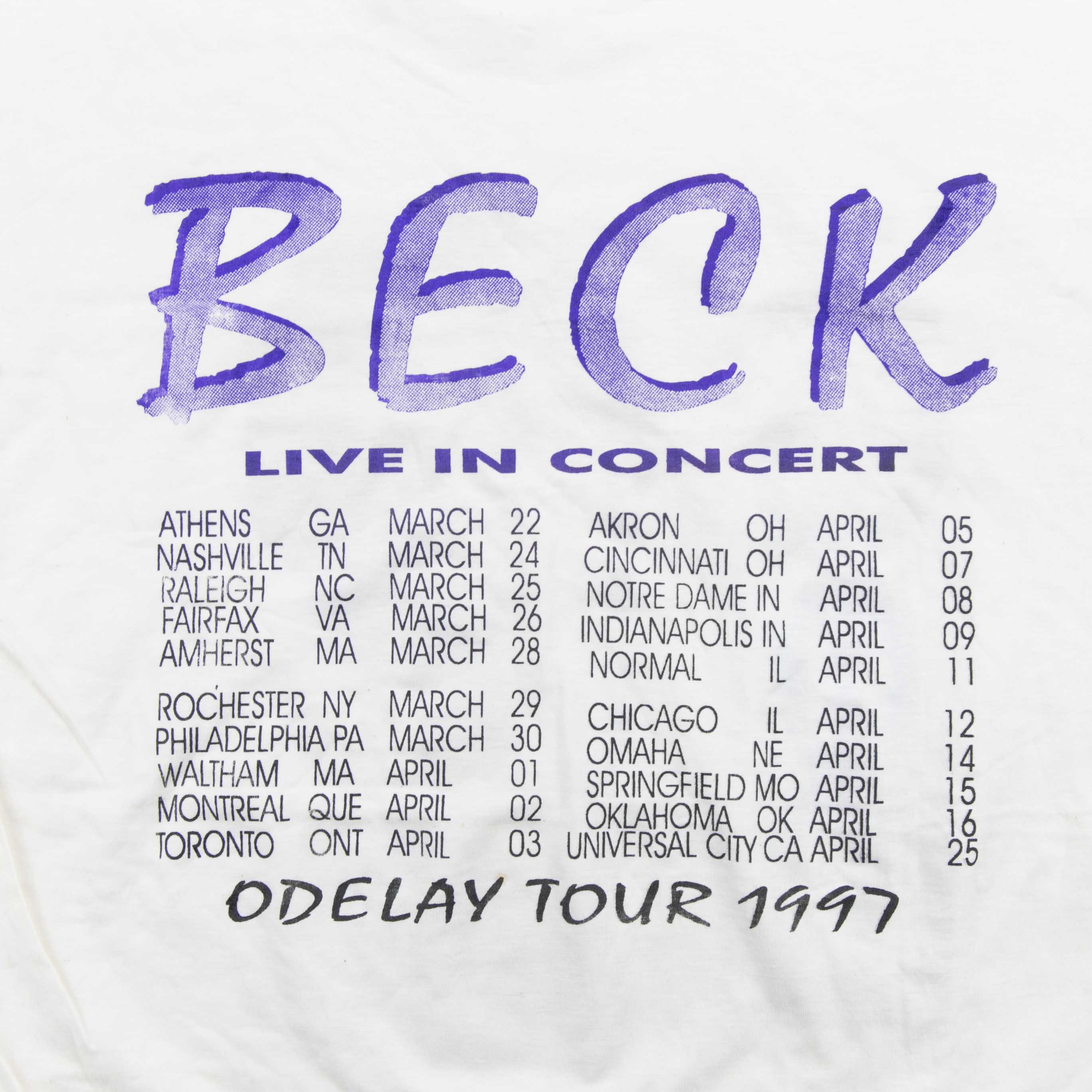 Beck vintage 1997 odelay tour shirt one size Sogo tag – L N F
