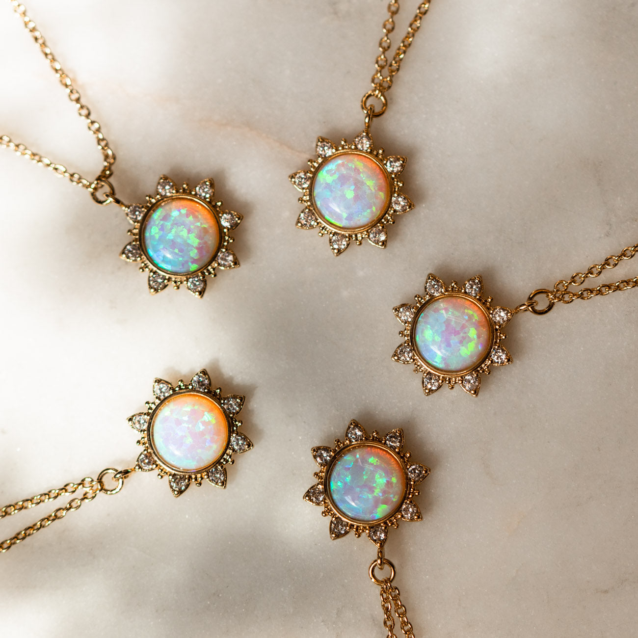 White Opal Sun Necklace | Local Eclectic – local eclectic