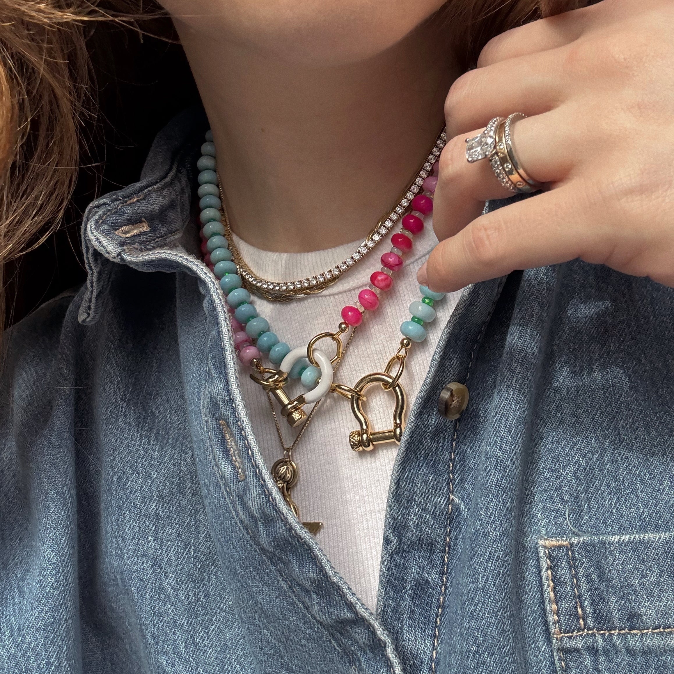 Opal Carabiner Necklace | Local Eclectic – local eclectic