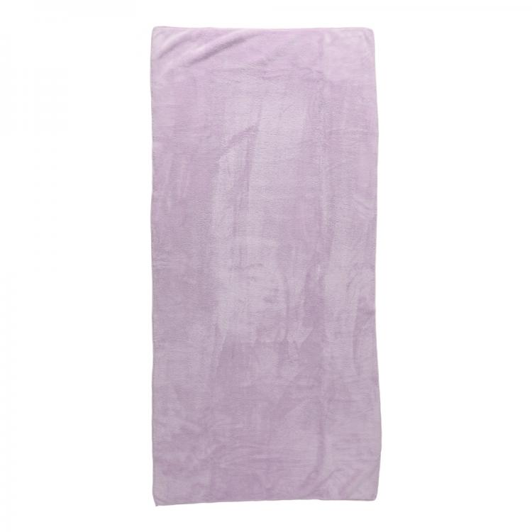マイクロファイバー バスタオル 60×120cm 2枚セット パープル 【ロフト