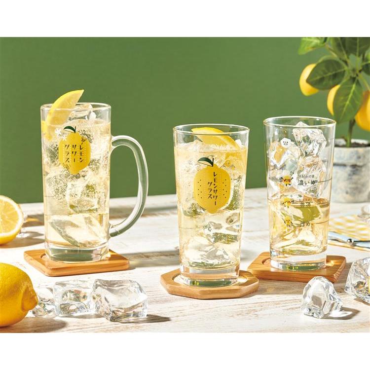 レモンサワーグラス 目安つき 435ml(グラス): ホーム＆キッチン