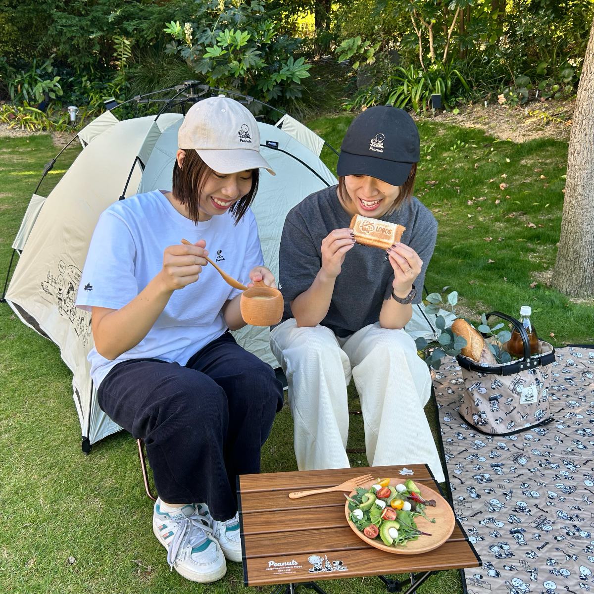 SNOOPY（PEANUTS 75years）アルミトップロールテーブル|ギア|家具