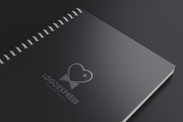 ハートとリボンのスタイリッシュなロゴ