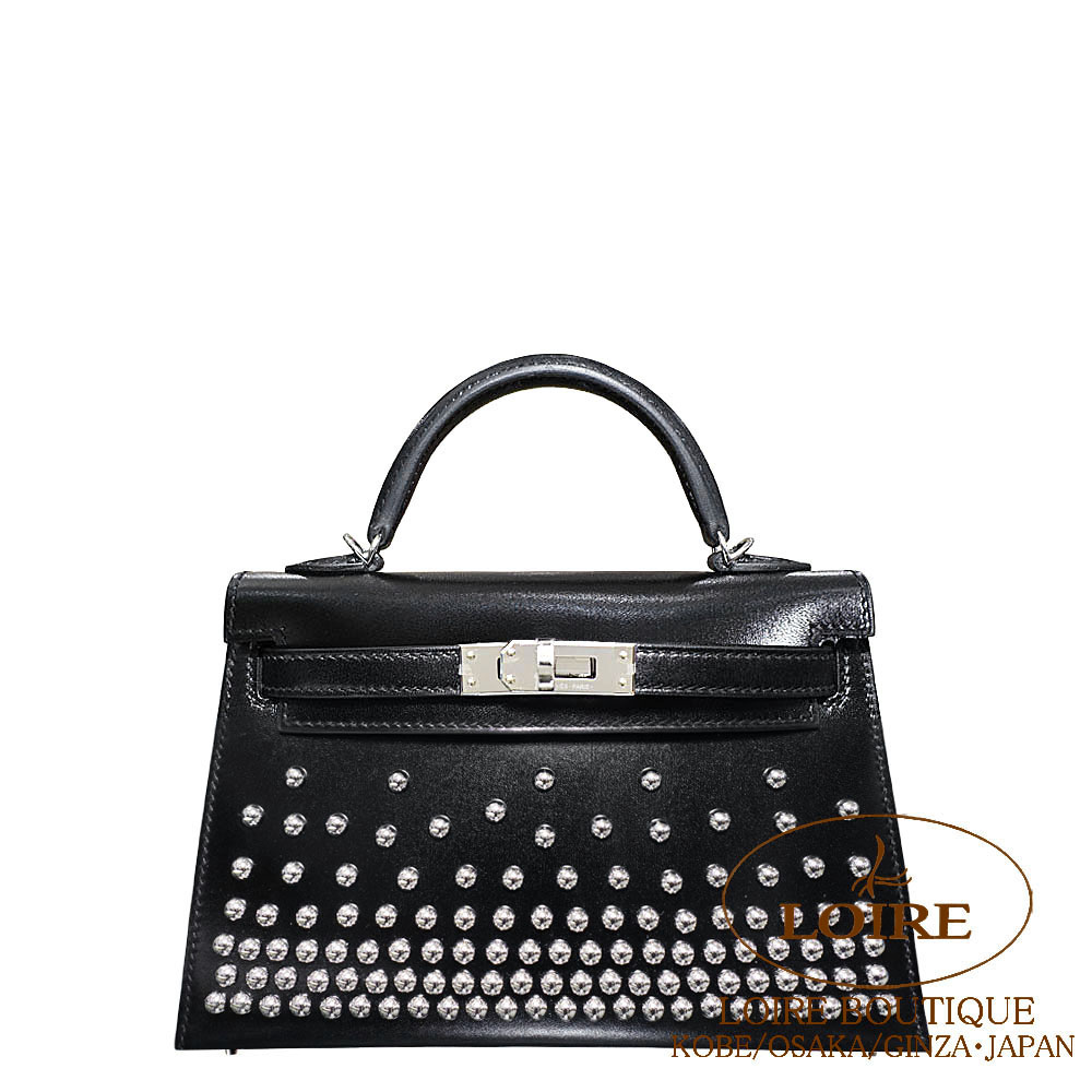 エルメス<br>ケリーミニ2 クルーテ<br>クロ<br>ボックスカーフ<br