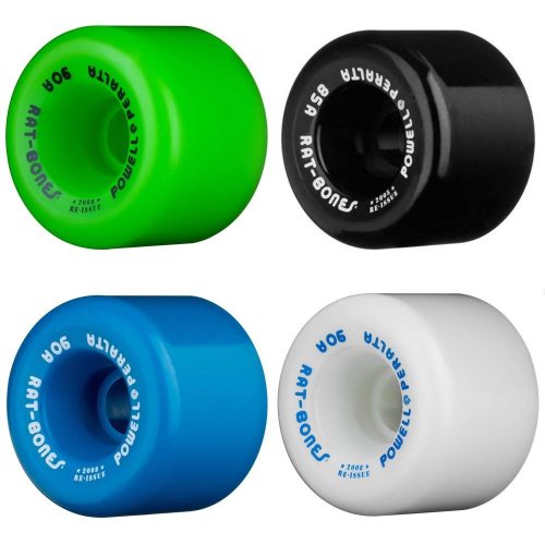 Powell Peralta Rat Bones 60mm 90a WHITE - CalStreets BoarderLabs