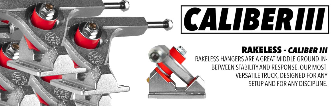 Caliber III RAKED Trucks 184mm 44° RAW - CalStreets BoarderLabs