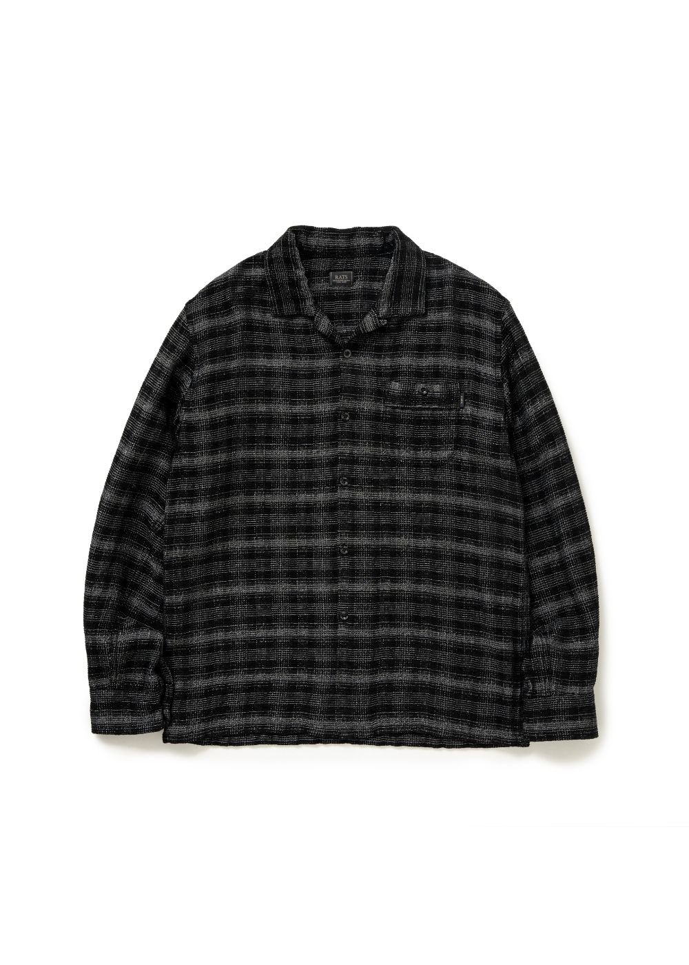 RATS - OMBRE CHECK SHIRT (BLACK×GRAY CHECK) / オンブレチェック