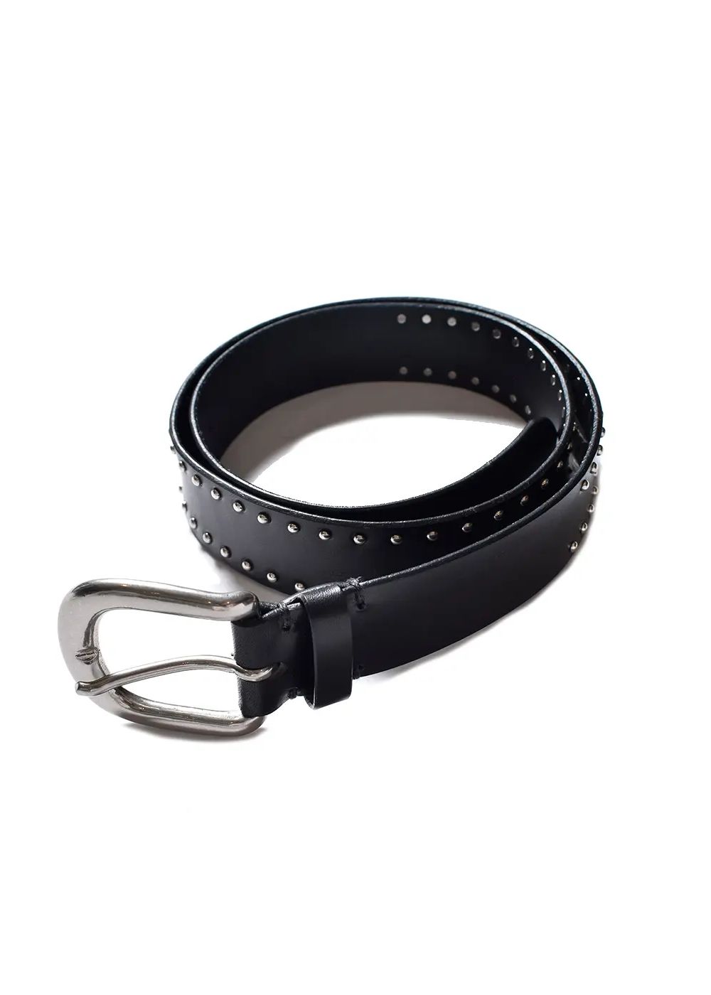 MINEDENIM - Double Studs Leather Belt (BLK) / ダブル スタッズ
