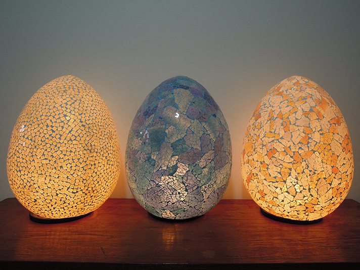 モザイクエッグ卓上アートランプ [4色展開]【53223lm】 /アジアン雑貨
