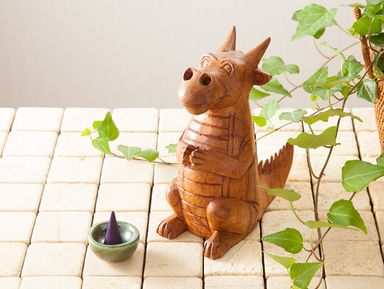 ドラゴンお香スタンド / お香立て【50132】 /アジアン雑貨・バリ雑貨