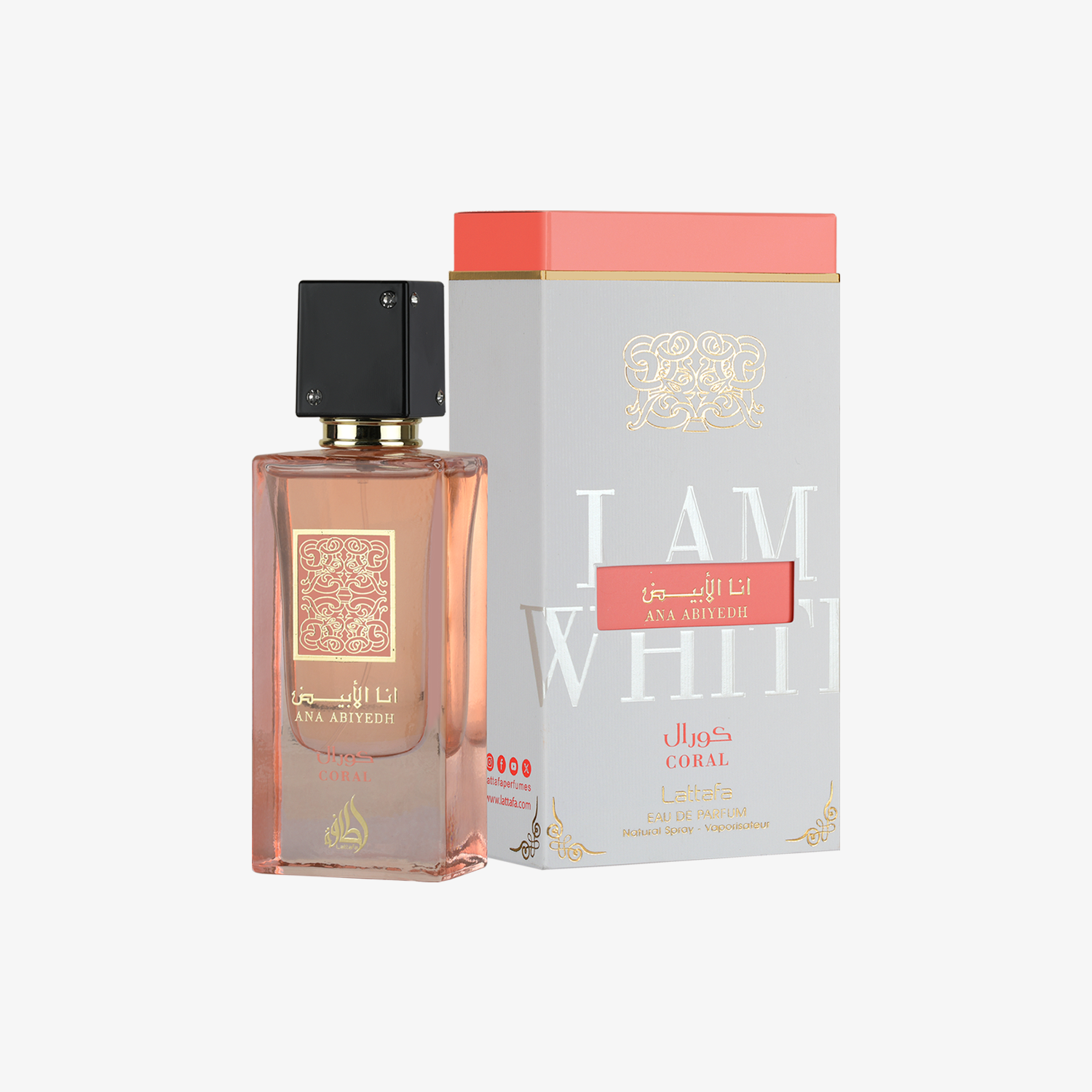 Lattafa Ana Abiyedh Coral Unisex 60ML Edp Spray