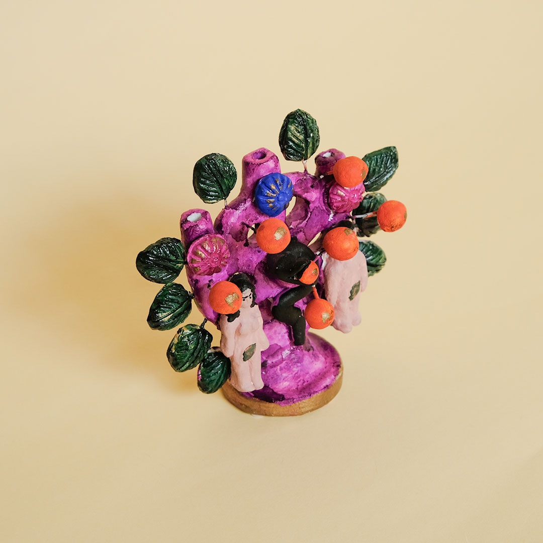 ミニチュア 生命の樹（メテペック）- LABRAVA [メキシコ 民芸 フォーク