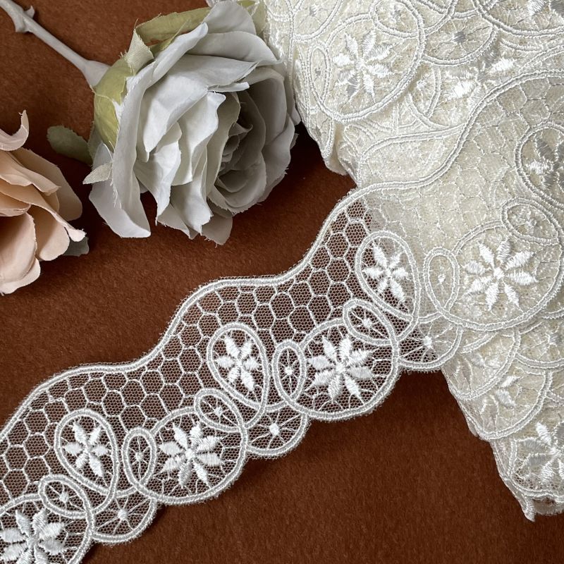 レースのお店 ななか ☆【高品質な日本製】チュールレース オフ
