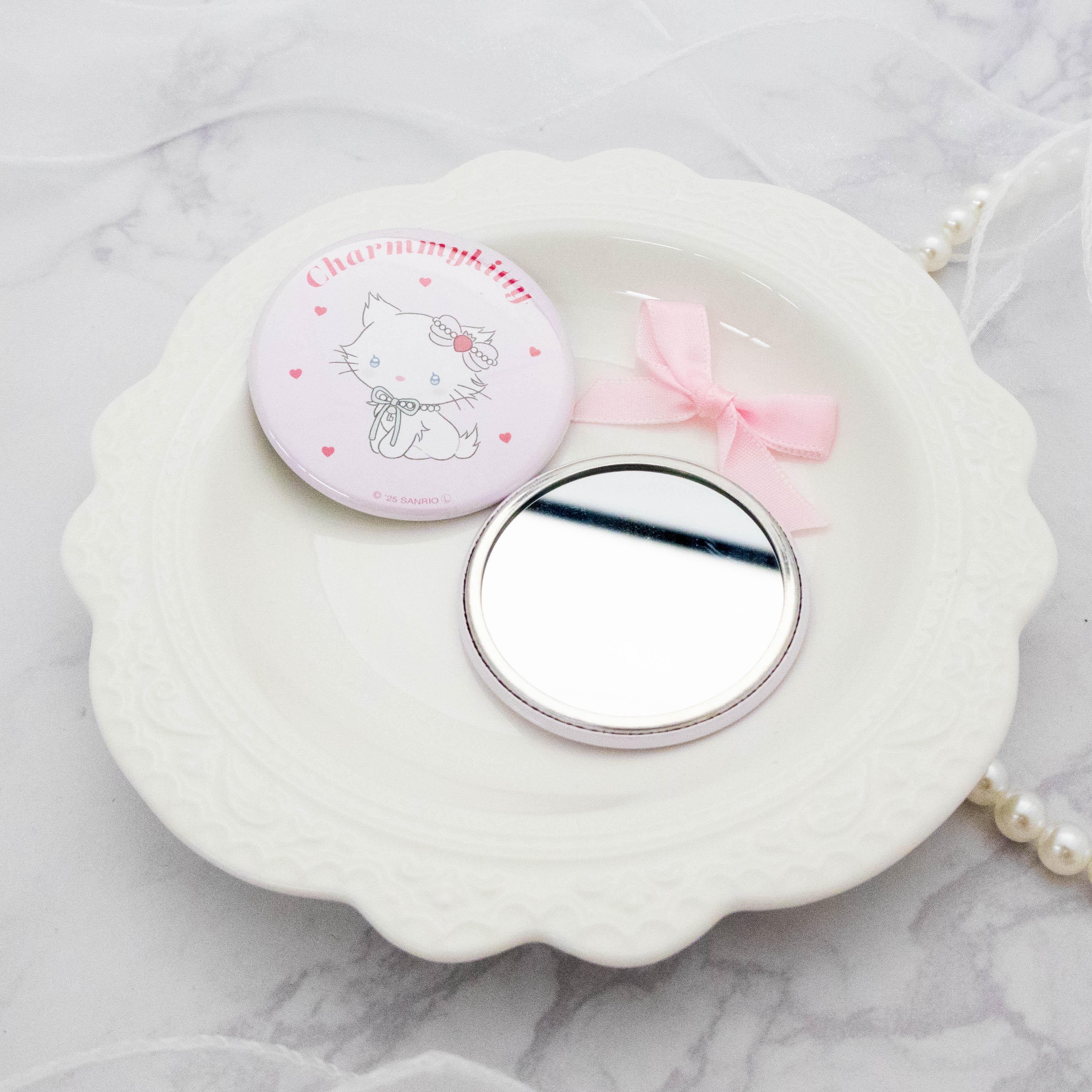 レトロガーリー 缶ミラー チャーミーキティ《LAFARYオリジナル