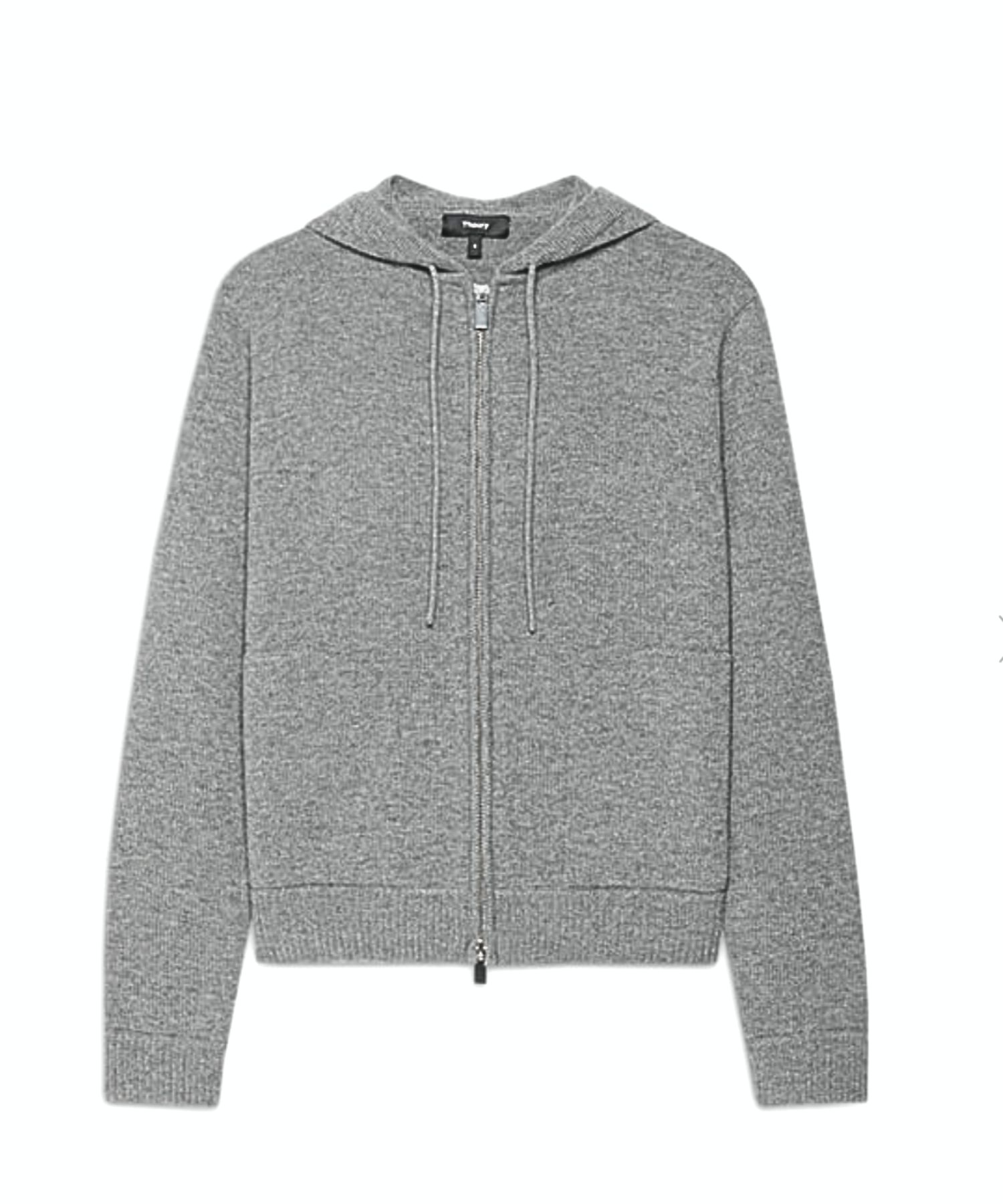Theory - Lana Cash Zip Up Hoodie (ライトチャコール ) 毛 / 伸縮性