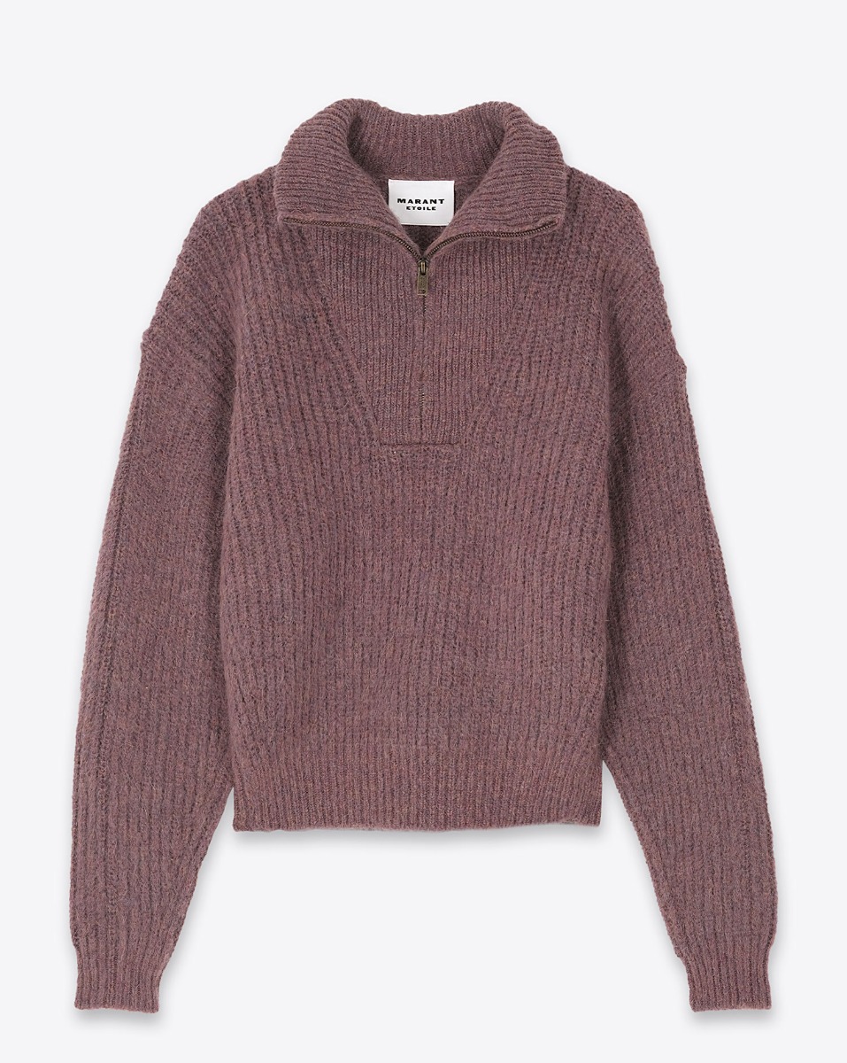 Danita zip-neck sweater Isabel Marant Étoile in Rosewood mohair