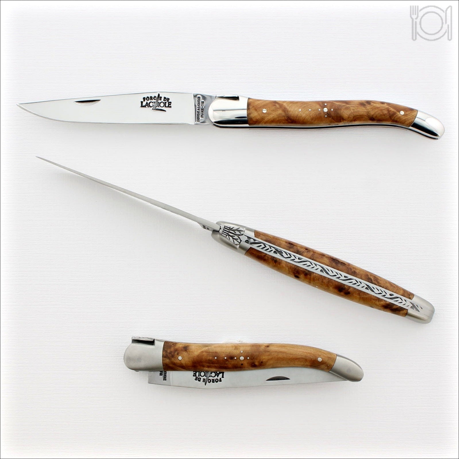 Forge de Laguiole Tradition 12 cm Thuya Burl Laguiole pocket knife