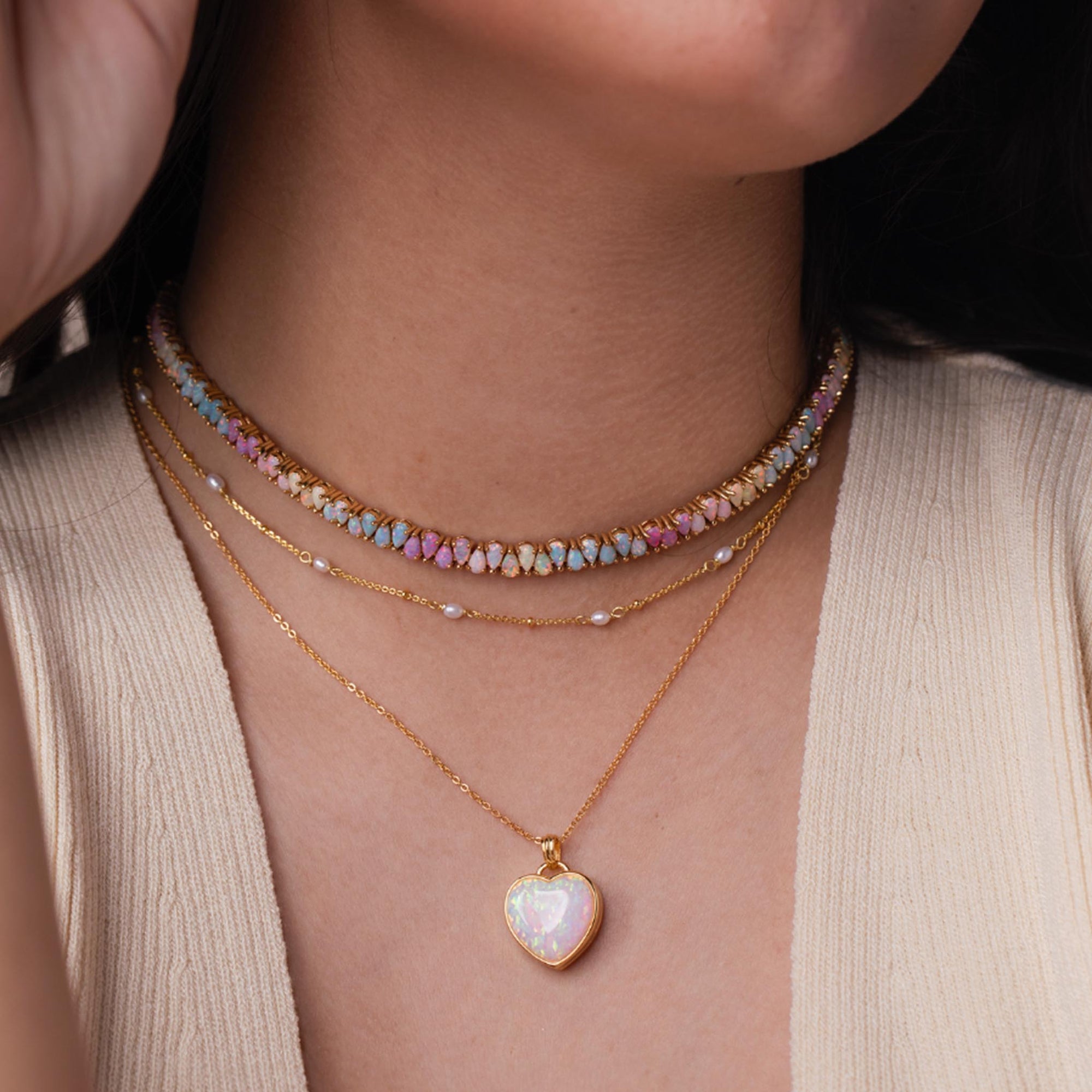 Opal Dancing Dreams Tennis Necklace - La Kaiser