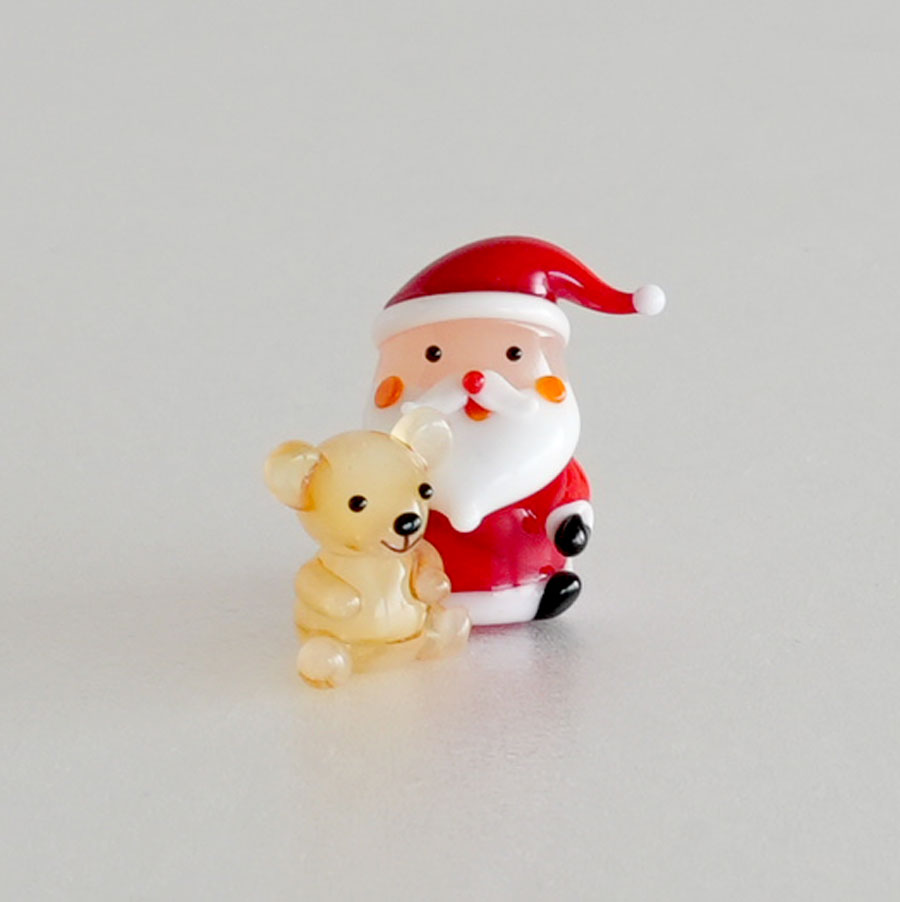 The Joy Luck Club】サンタさんベアと一緒 くまちゃん 20mm ガラス製