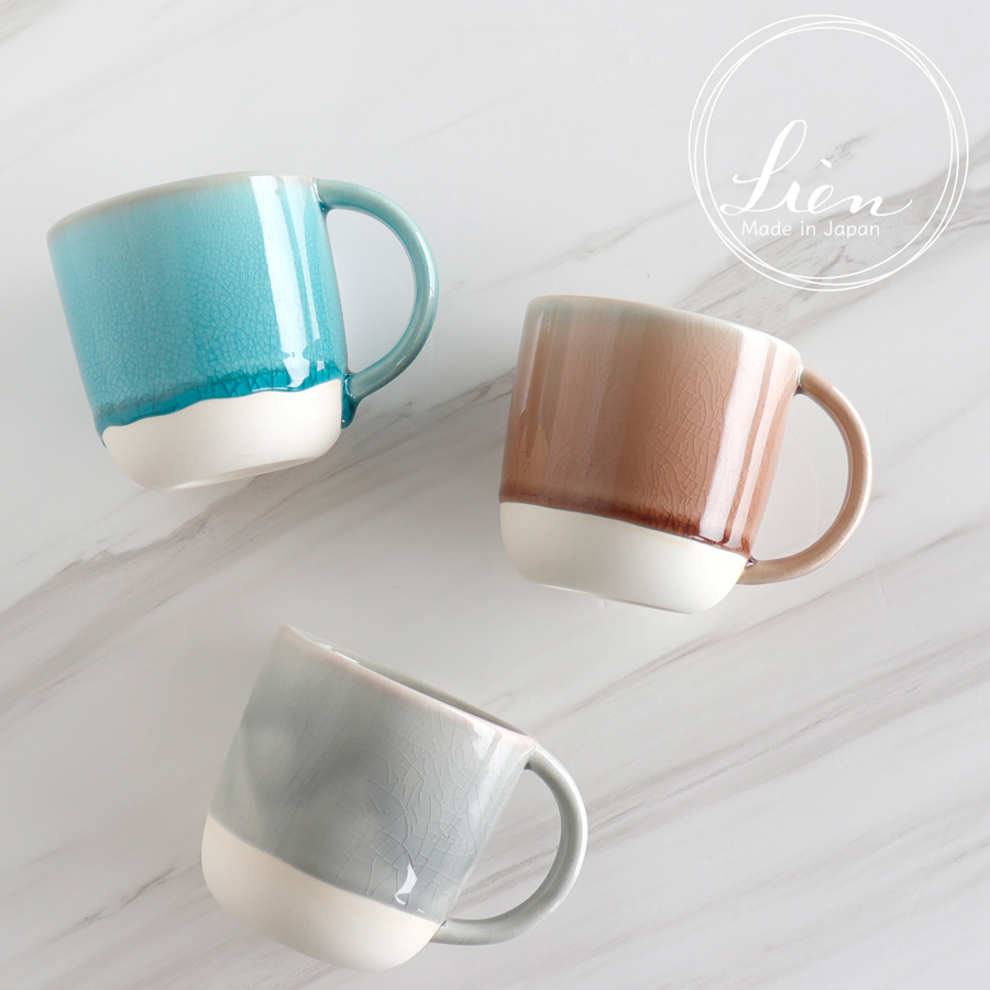 Lien】リヤン グラデーション マグカップ ピンク グレー ターコイズ