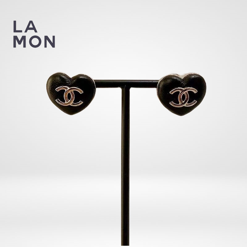 シャネル ピアス CHANEL EARRING AB9462 ココマーク メタル レザー