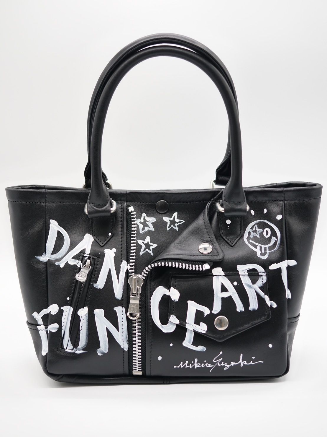 ONE MADE - 【本革ARTトートバック】 BLACK / 黒 / アートブランド