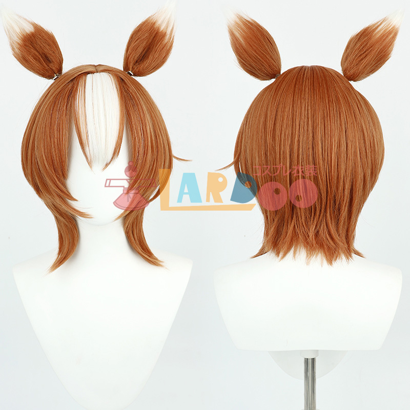 ウマ娘 プリティーダービー ヤエノムテキ コスプレウィッグ 耳付き