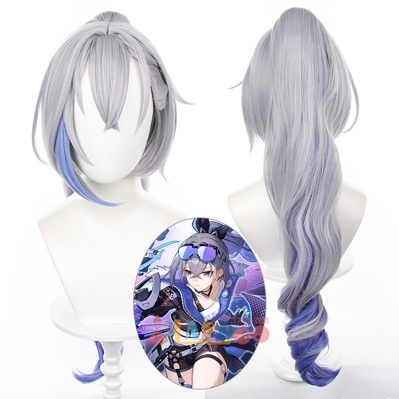崩壊：スターレイル 銀狼-ぎんろう コスプレウィッグ ネット付き 色