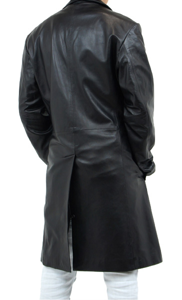 レザーチェスターコート100cm丈（羊革）シングル S~3Lまで｜革製品