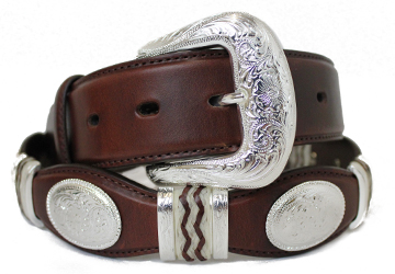 ウエスタンレザーベルト コンチョ付 （牛革）｜革製品専門店レザーハウス