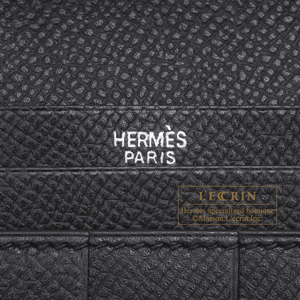 エルメス ベアンスフレ ブラック ヴォーエプソン シルバー金具