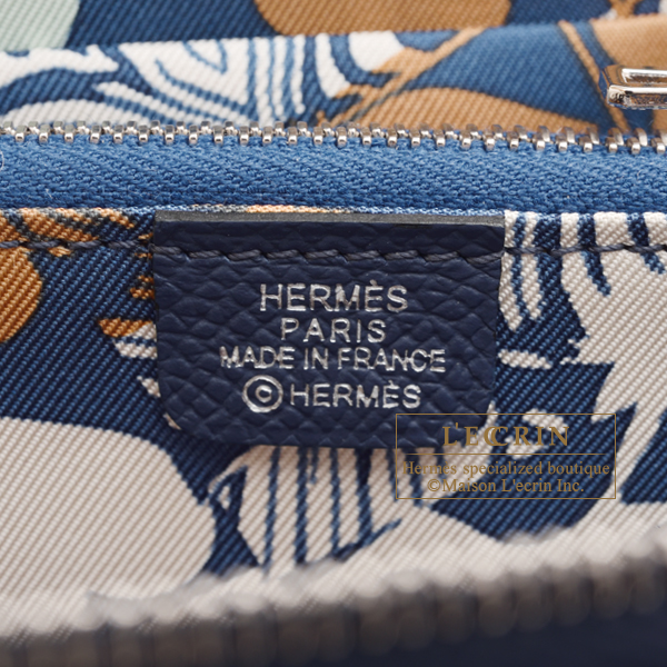 エルメス アザップ シルクイン コンパクト ブルードプリュス/ ブルー